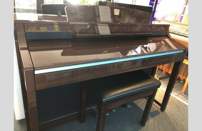 Used Yamaha CLP380 Polished Mahogany Digital Piano Complete Package - Image 5
